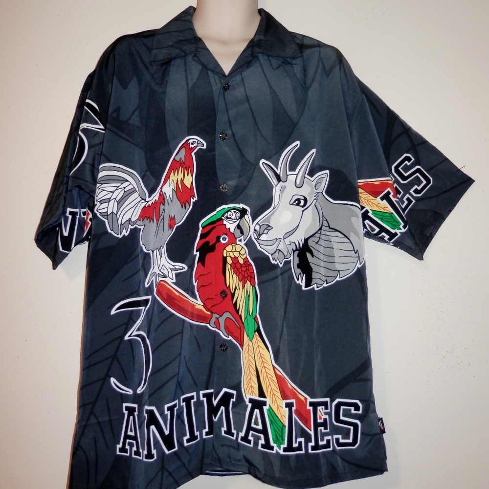 New IBEU XL Animales Button Mens Button Shirt E255